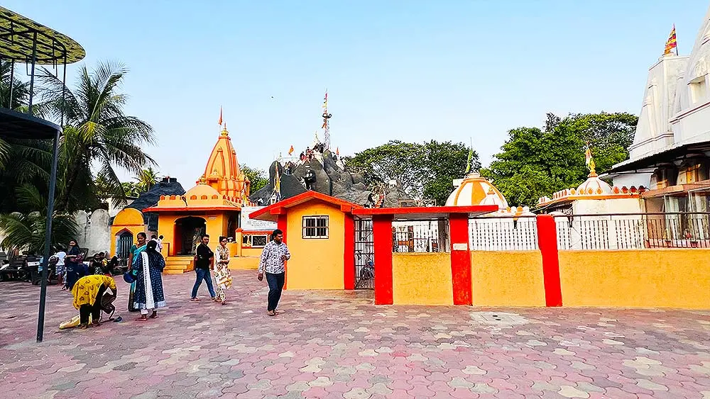 Ram Madhi Surat Mini Girnar front view with small temples and rocky structure visible