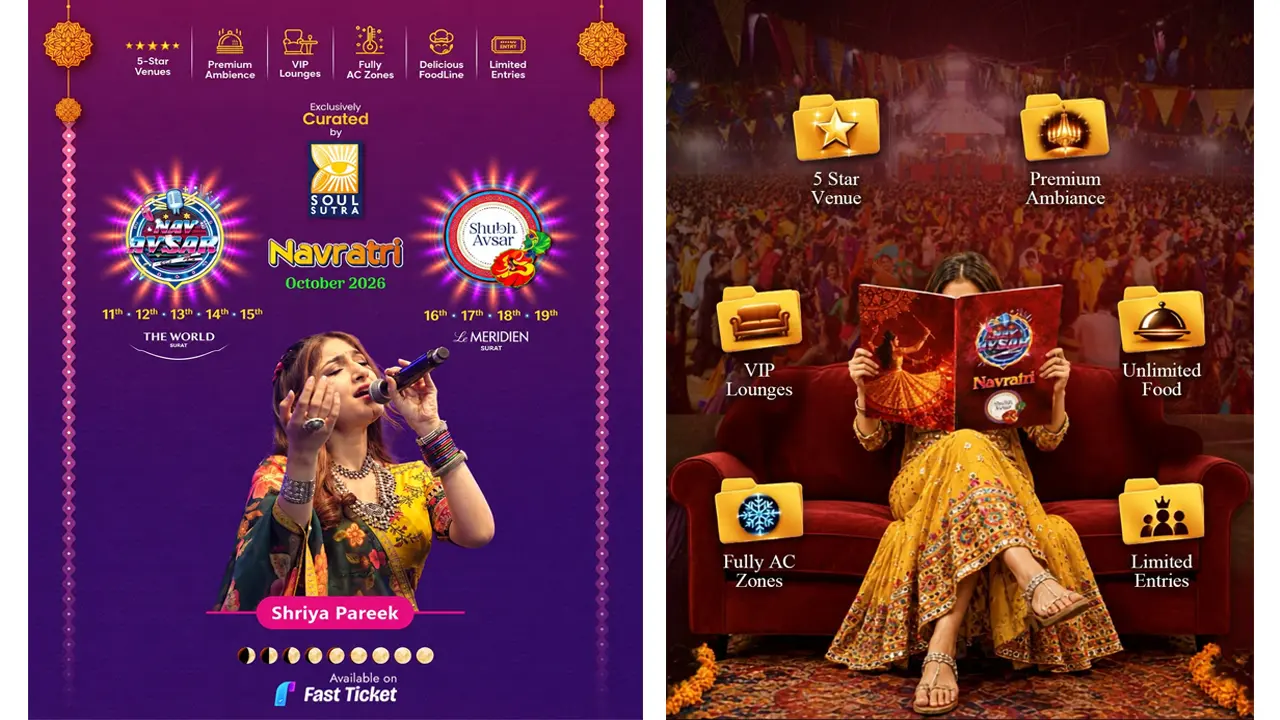 Nav Avsar & Shubh Avsar Navratri 2026 Surat featuring Shriya Pareek