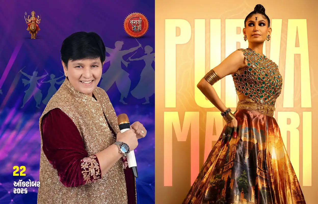 Yashvi Navratri 2026 featuring Purva Mantri and Falguni Pathak in Surat